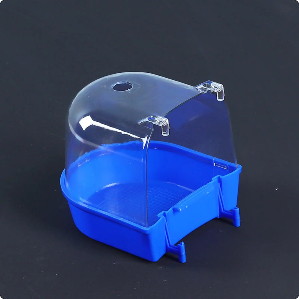 Bird Bathing Box Easy to Install Bird Shower Box Enclosure Accessory Non Pet Supply Removable Drawer