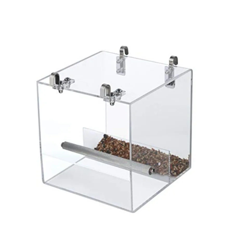 【Spot goods】Automatic Bird Feeder No Mess Bird Cage Pet Feeder Seed Food Container for Parakeet Canary Cockatiel Parrot Finch C