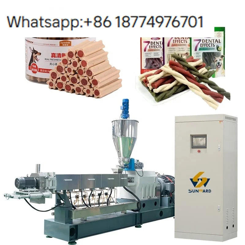 Dog Chews Extruder Machine Automatic Dry Pet Chew Production Line
