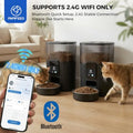 【Spot goods】Automatic Cat Feeder 3L/12 Cup2.4G WiFi Pet Feeder with APP Control for Remote Feeding 1-10 Meals Low Power Automat