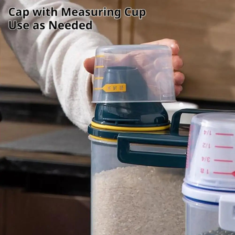 Plastic Pet Food Storage Container with Measuring Cup Durable, Large Capacity, Easy Clean Dry Airtight Pet Food Storage Bin