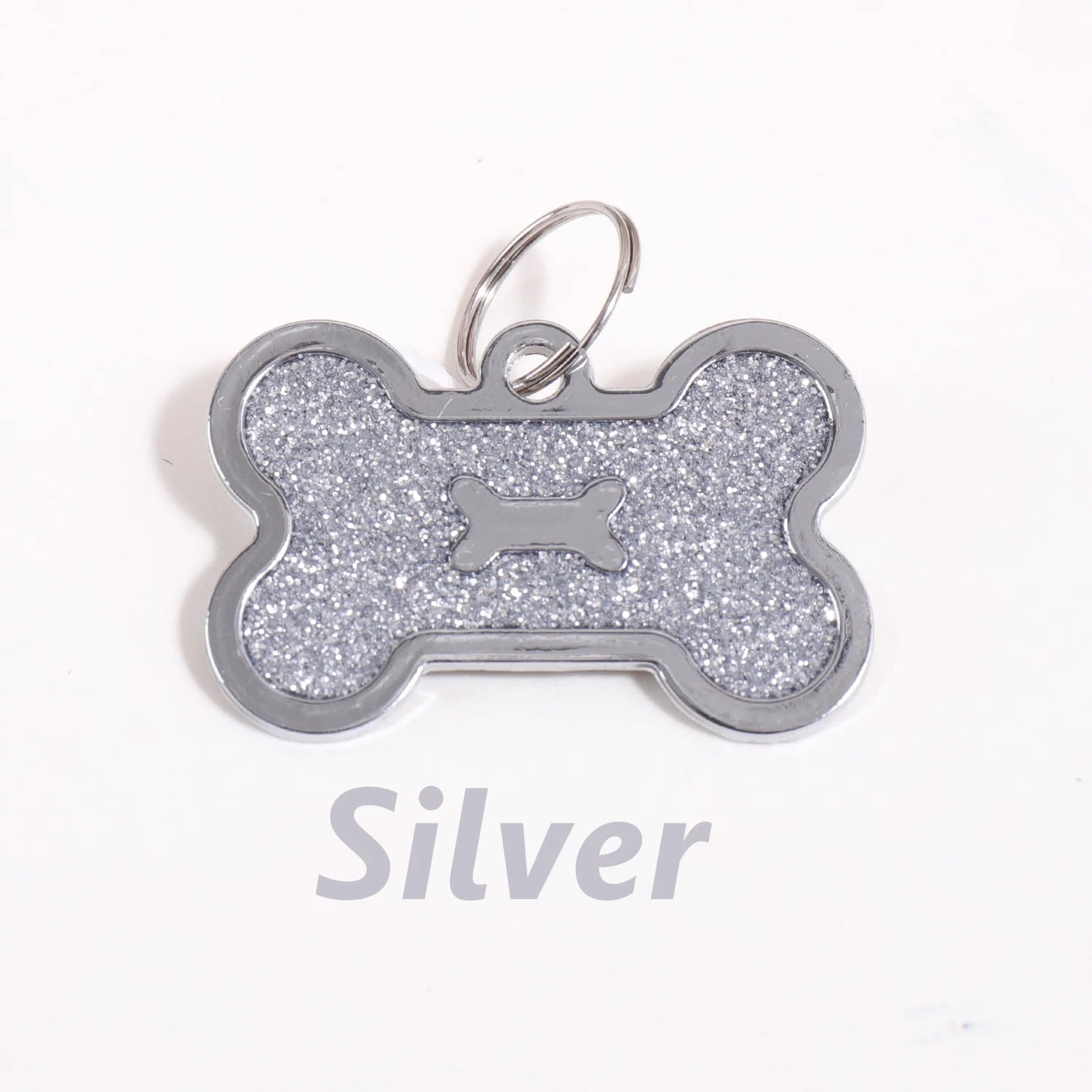 Glitter Custom Text Dog Tags Customized Name Dog ID Tag Laser Engraving Text Number Collar Pendant Personalized Name Pets ID Tag