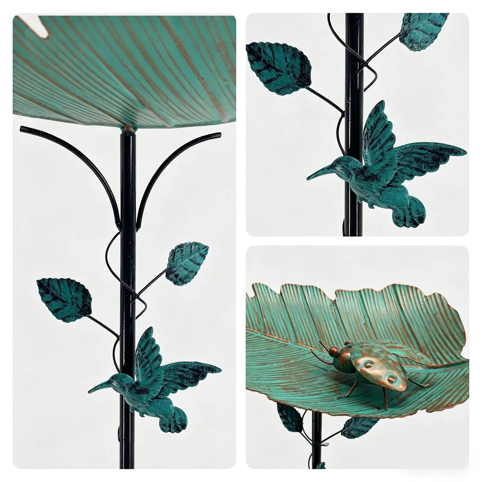 Bird Bath For Outside Decorative Bowl Feeder Birdbaths Large Bird Bath Stake For Pet Aviary Finch Monk Parrots Home Garden