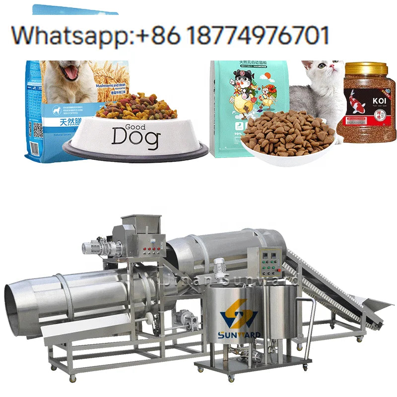 2026 High Quality Twin Screw Dry Dog & Cat Food Extruder Plant Full Automatic Pet Food Production Line