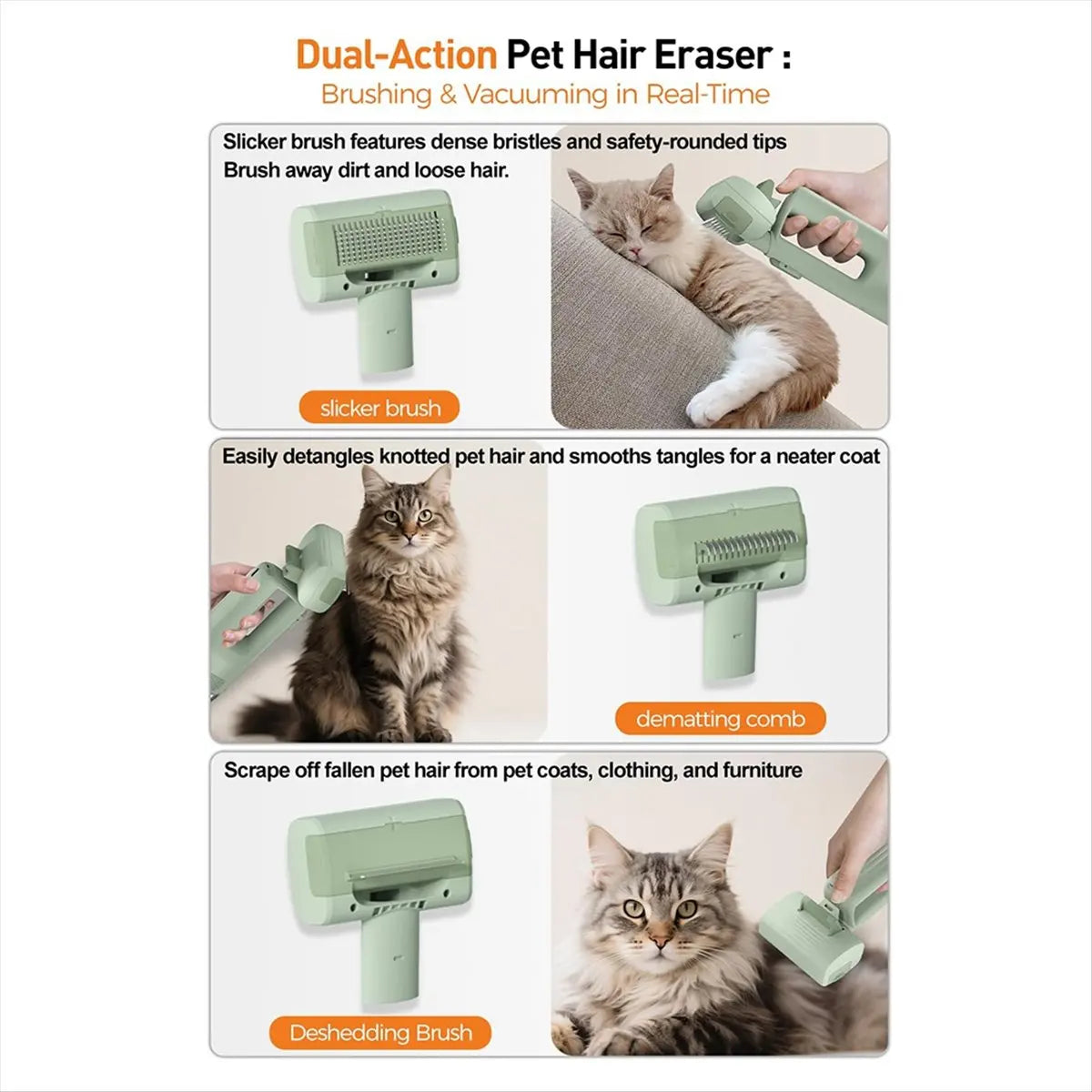 *Great Pet Grooming Vacuum for Dogs, Cat Grooming Supplies, Vacuum Pet Hair Remover Tool for Shedding Dematting Comb Kit