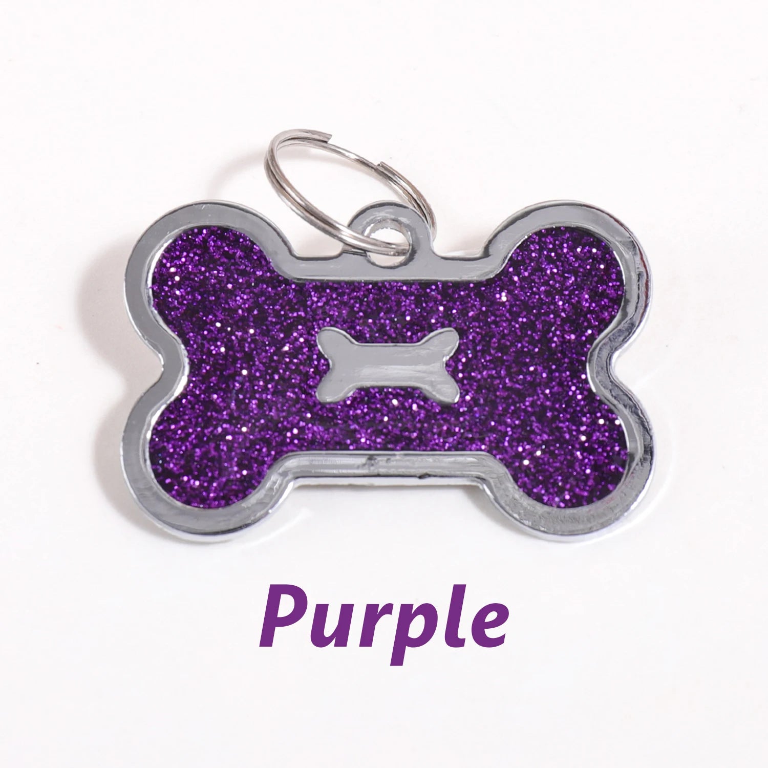 Glitter Custom Text Dog Tags Customized Name Dog ID Tag Laser Engraving Text Number Collar Pendant Personalized Name Pets ID Tag