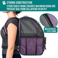 Dog Backpack Carrier for Small Large Cat Pet Puppy, Ventilated Hiking Travel Bag, Airline Approved, Camping Biking Up to 18lbs