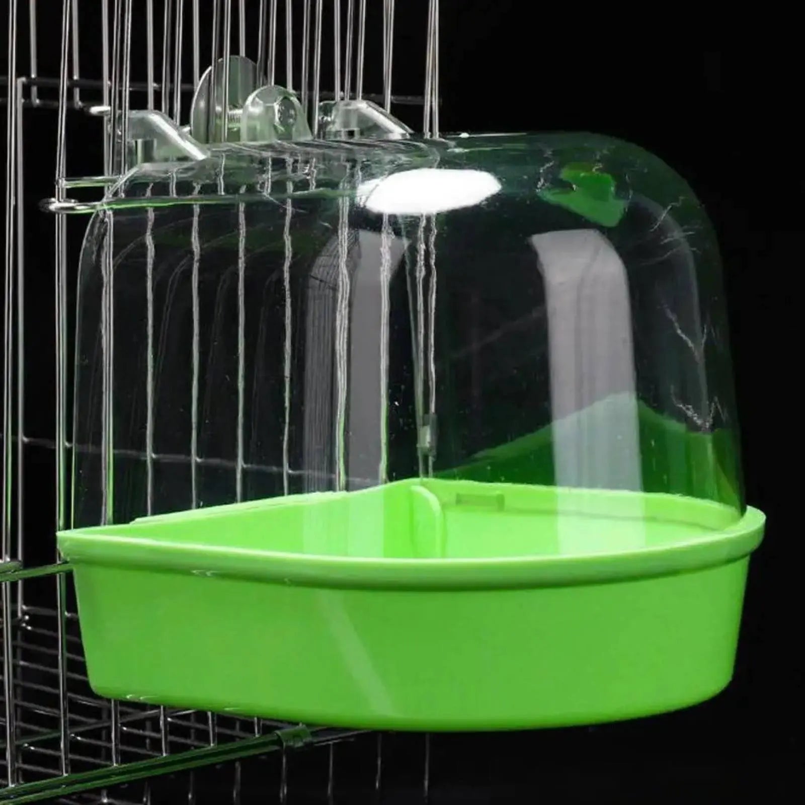Bird Bathing Box Easy to Install Bird Shower Box Enclosure Accessory Non Pet Supply Removable Drawer