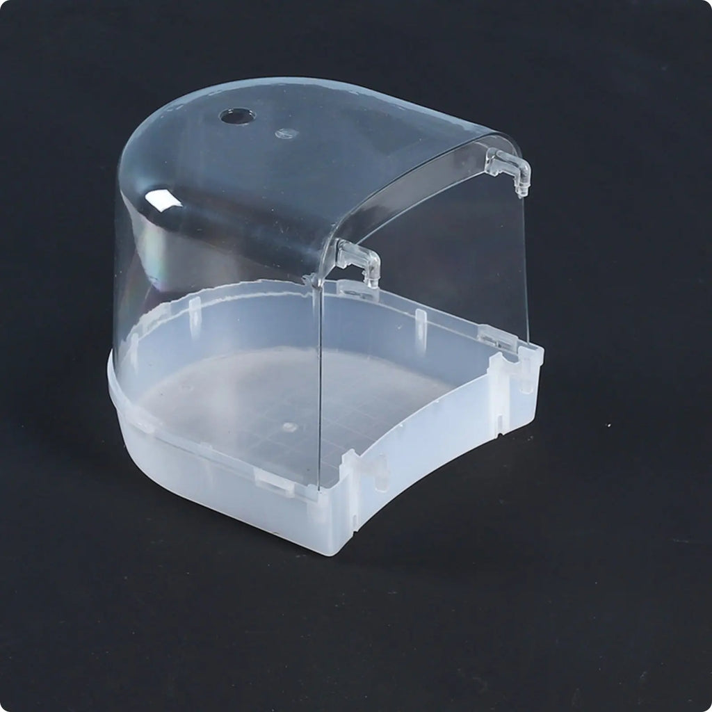 Bird Bathing Box Easy to Install Bird Shower Box Enclosure Accessory Non Pet Supply Removable Drawer
