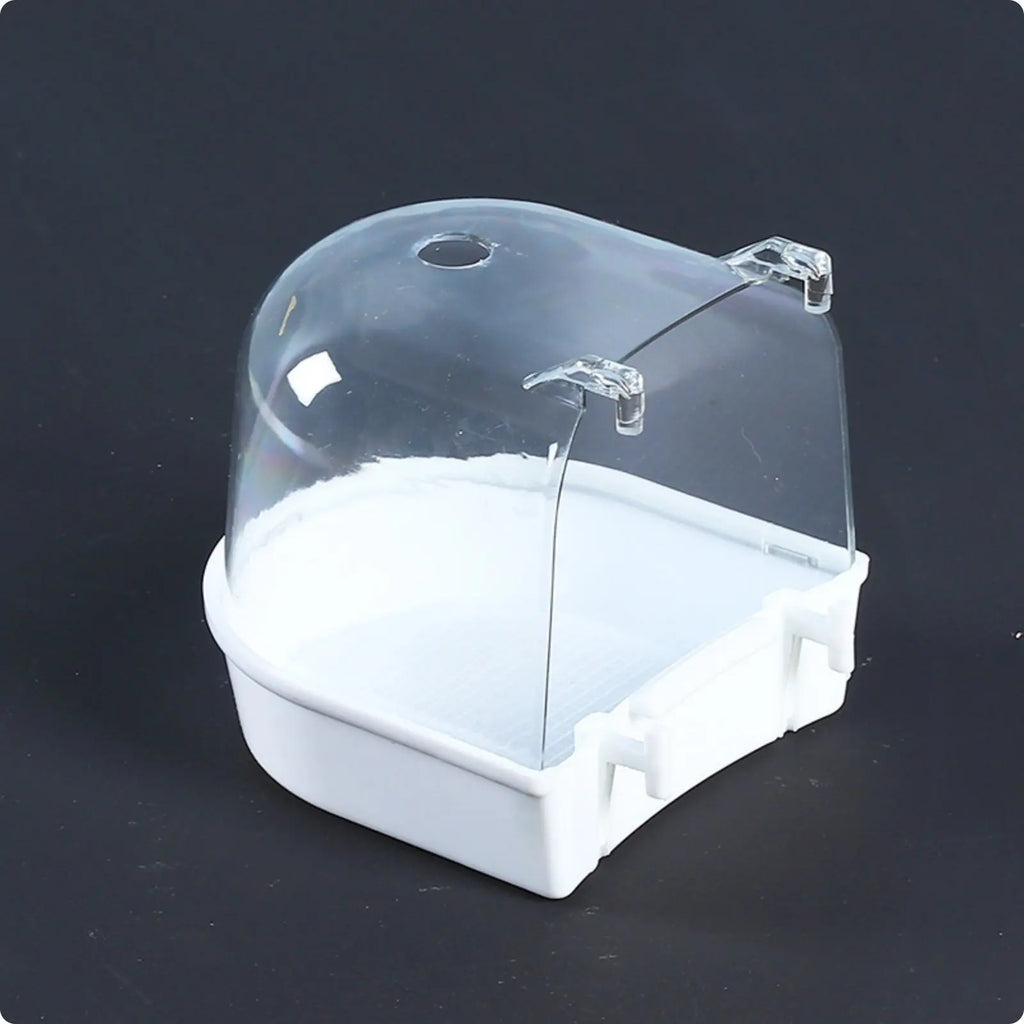 Bird Bathing Box Easy to Install Bird Shower Box Enclosure Accessory Non Pet Supply Removable Drawer