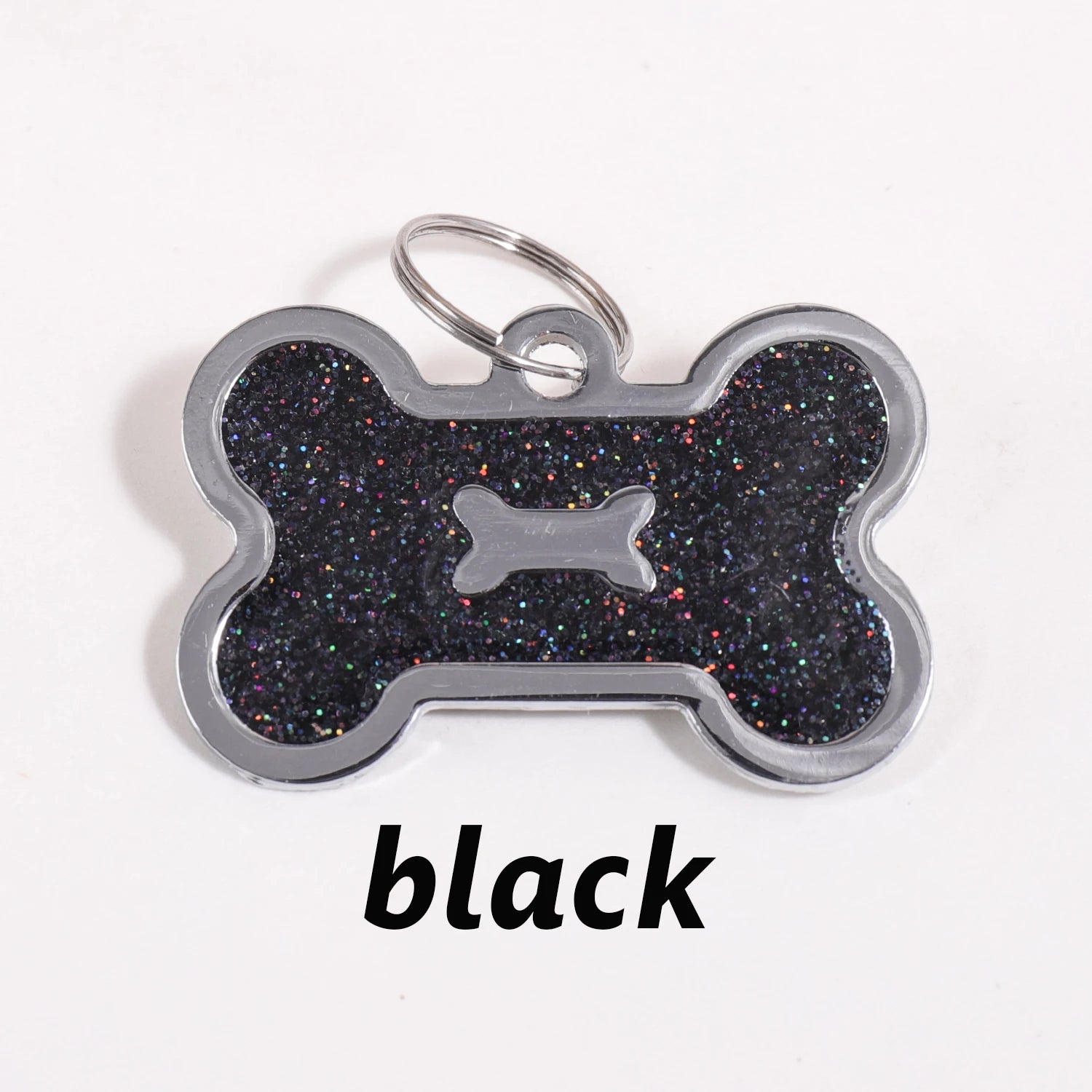 Glitter Custom Text Dog Tags Customized Name Dog ID Tag Laser Engraving Text Number Collar Pendant Personalized Name Pets ID Tag