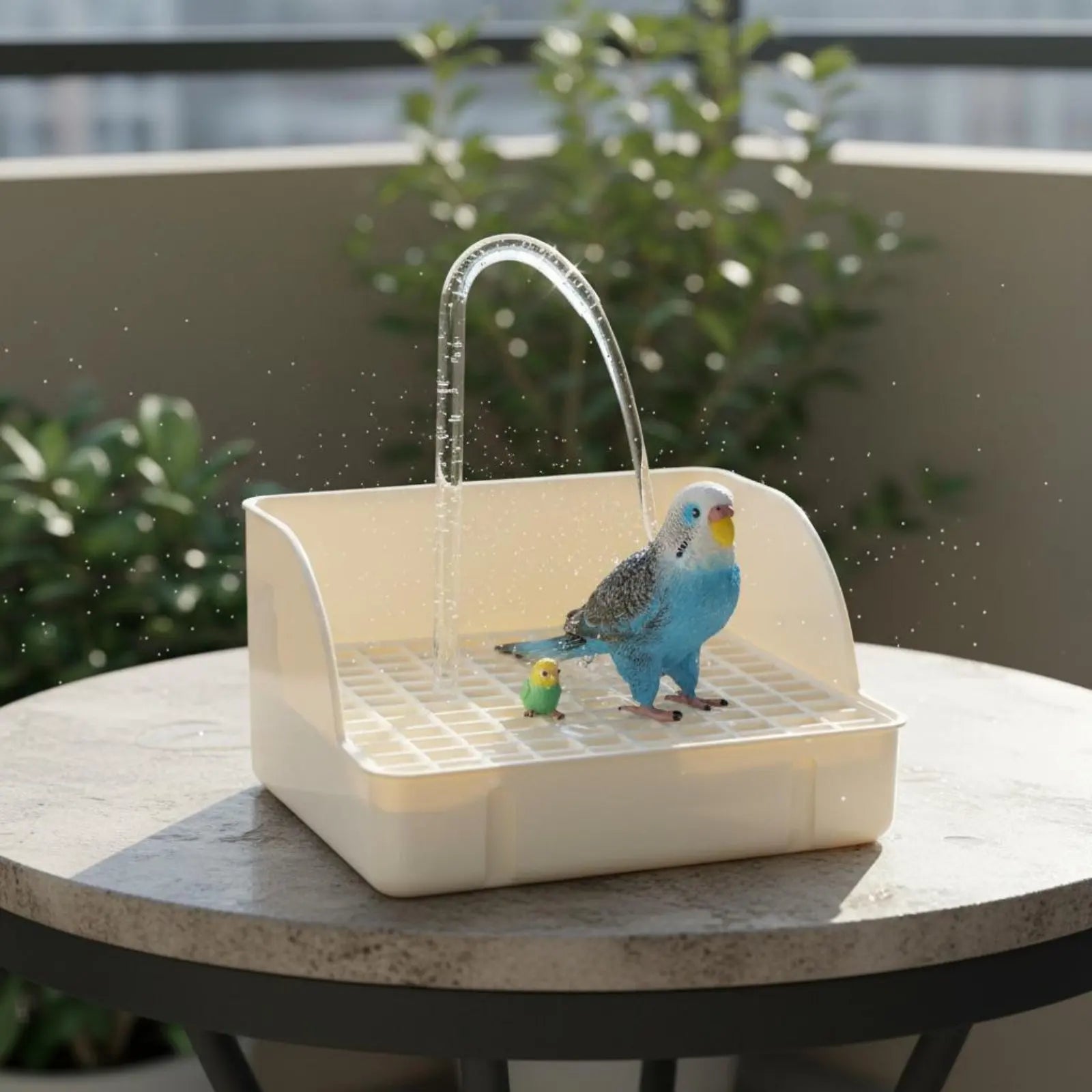 Automatic Avian Shower Easy to Clean Parrot Bathing Tub Electric Avian Water Feature Energy Saving Pet Supplies for Indoor