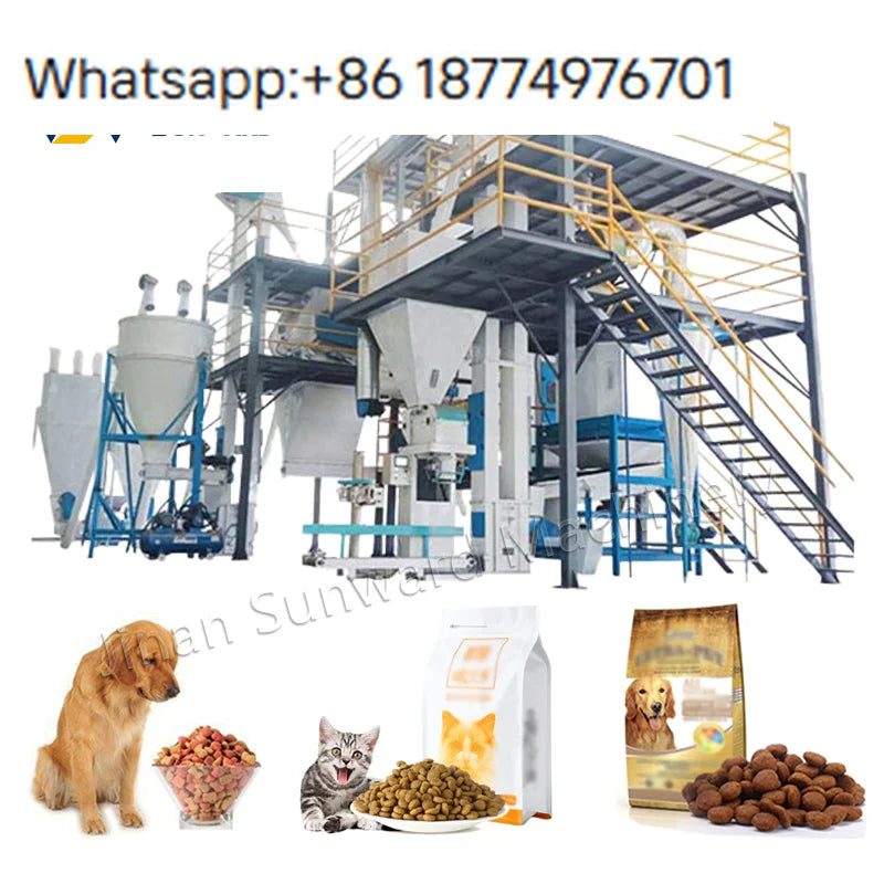 2026 High Quality Twin Screw Dry Dog & Cat Food Extruder Plant Full Automatic Pet Food Production Line