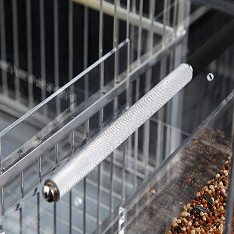 【Spot goods】Automatic Bird Feeder No Mess Bird Cage Pet Feeder Seed Food Container for Parakeet Canary Cockatiel Parrot Finch C