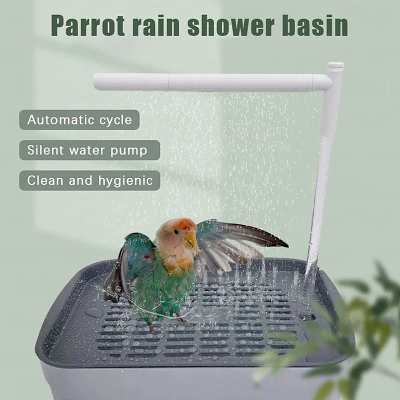 New Sale 2026 Automatic Parrot Bird Bath Tub USB Electric Pet Circulating Water Bathtub Shower Fountain Pet Supplies