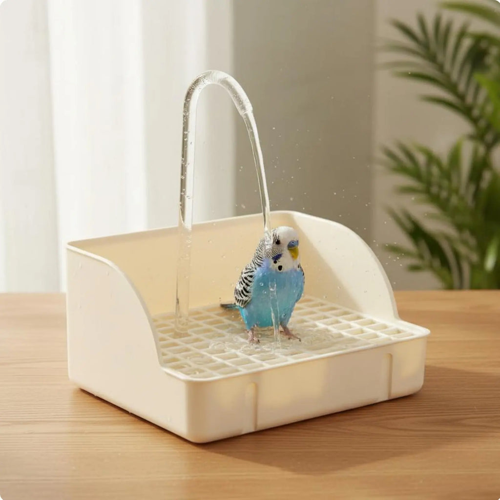 Automatic Avian Shower Easy to Clean Parrot Bathing Tub Electric Avian Water Feature Energy Saving Pet Supplies for Indoor