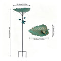 Bird Bath For Outside Stable Leave Shape Feeding Bowl Birdbaths Metal Bird Water Feeder For Pet Aviary Finch Monk Parrots Home