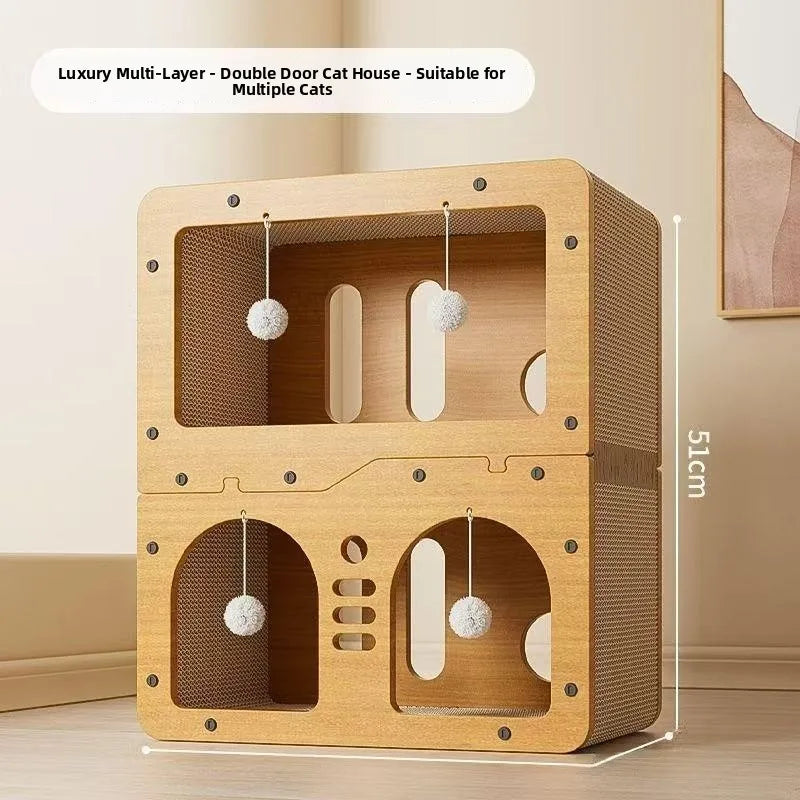Three-layer  Scratching Board Durable Anti-scratch Non-shedding  Toy Pet Supplies  House Interactive Pet Products