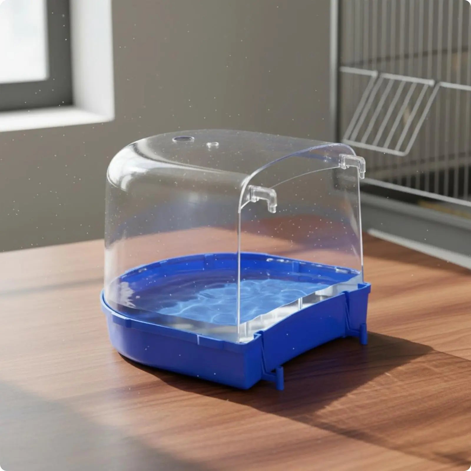 Bird Bathing Box Easy to Install Bird Shower Box Enclosure Accessory Non Pet Supply Removable Drawer