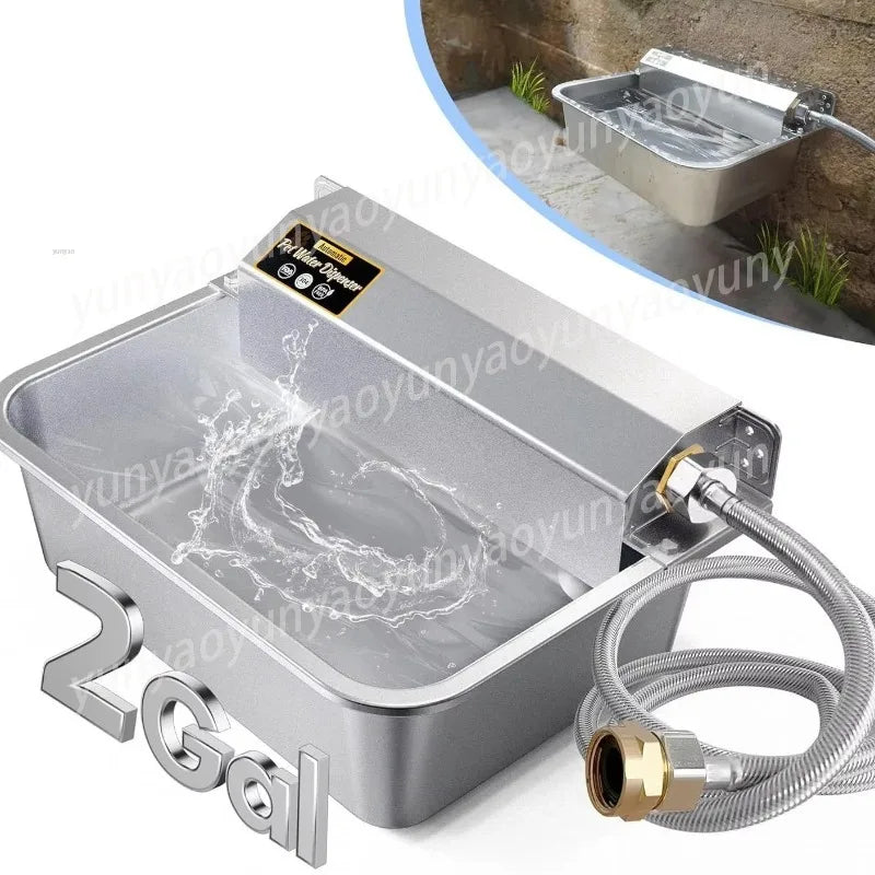 Stainless Steel Outdoor Pet Feeder Auto-Fill Feature 304 Product Animal Drinkers Dog Water Dispenser