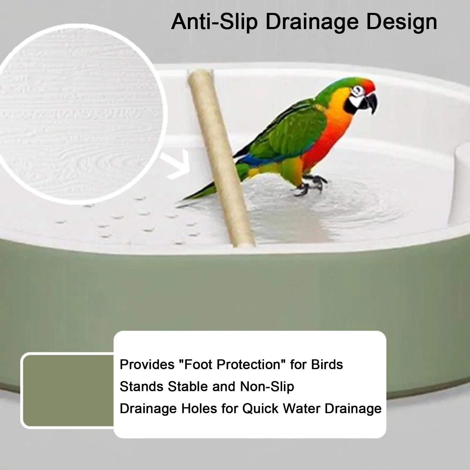 Automatic Bird Bath Pet Parrot USB Powered Bathtub Parrot Bath For Cage Indoor Parakeet Parrot Finch Cockatiel Conure Lovebird
