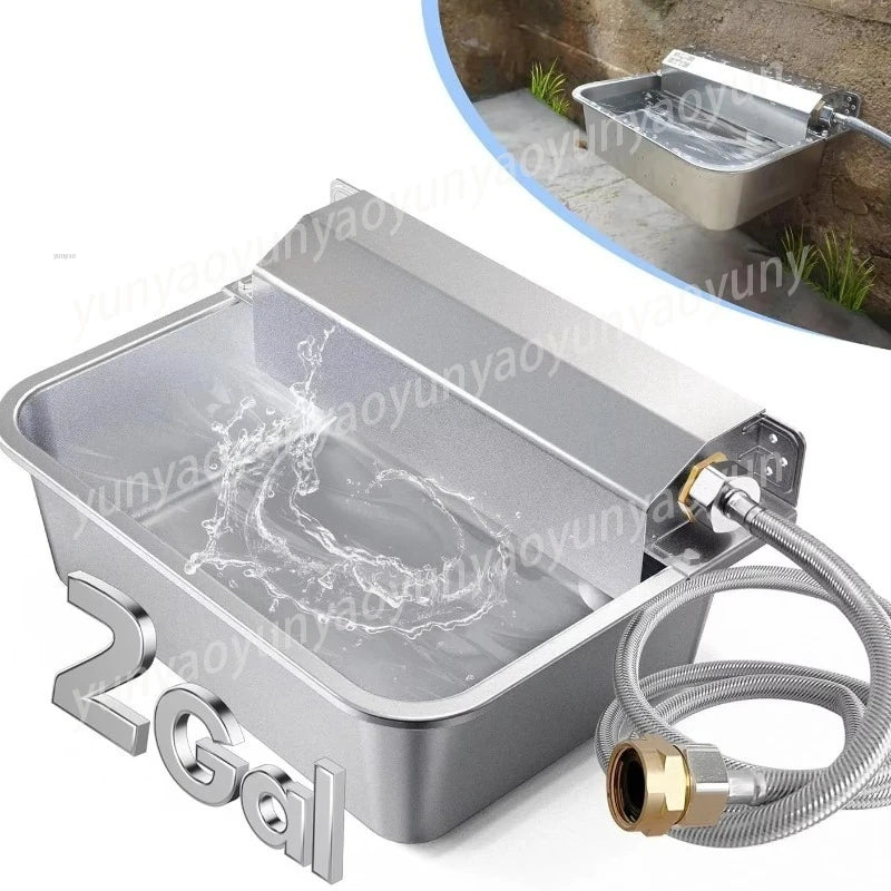 Stainless Steel Outdoor Pet Feeder Auto-Fill Feature 304 Product Animal Drinkers Dog Water Dispenser