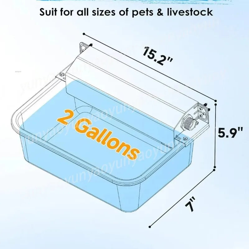 Stainless Steel Outdoor Pet Feeder Auto-Fill Feature 304 Product Animal Drinkers Dog Water Dispenser